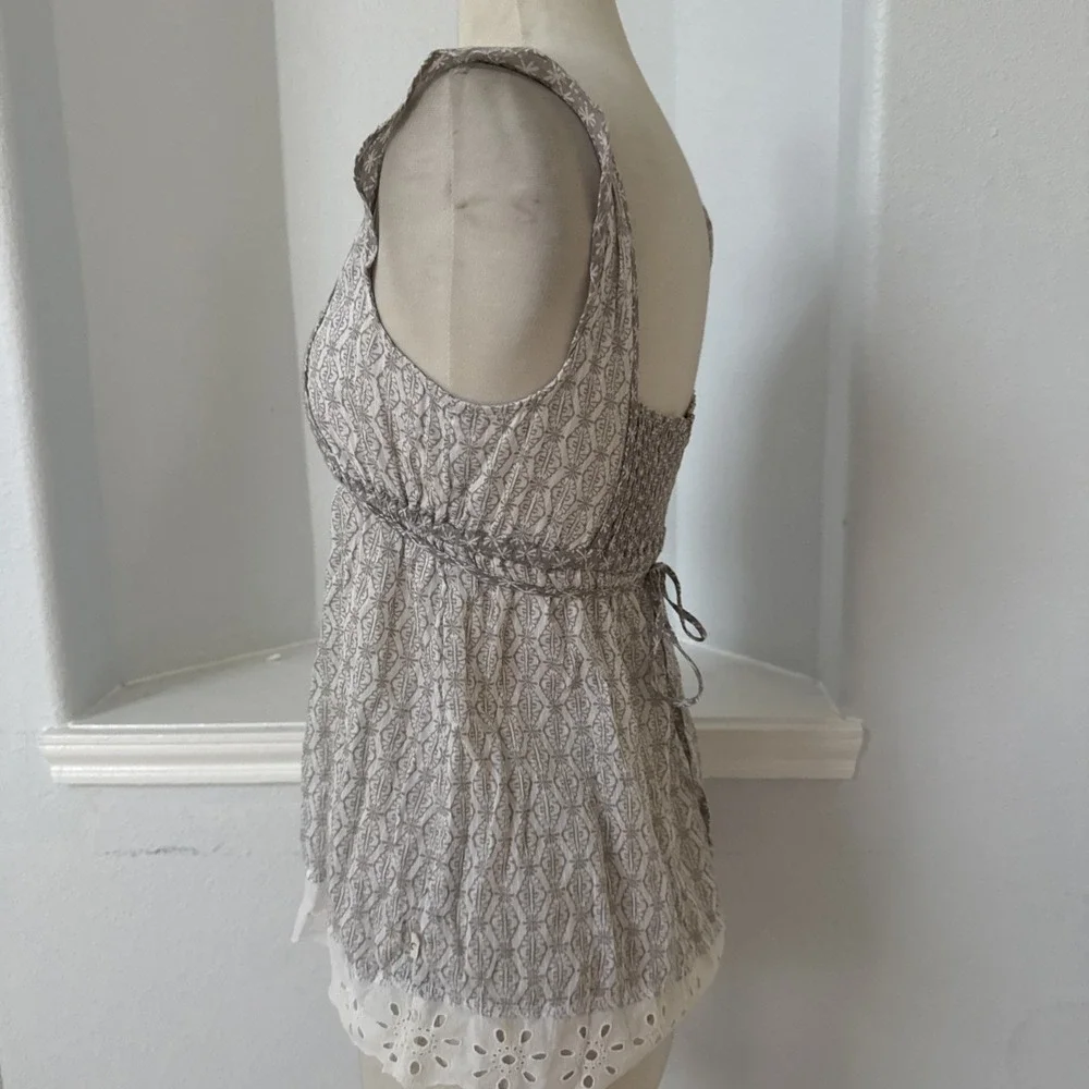 Hollister Top Womens S Babydoll Eyelet Trim Boho Indie Sleaze Coquette Y2K - Picture 3 of 9